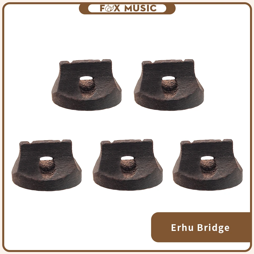 

5pcs Erhu/Urheen Perform Bridge Maple Erhu Bridge String Instrument Accessory Chinese Traditional Instruments Parts Black Color