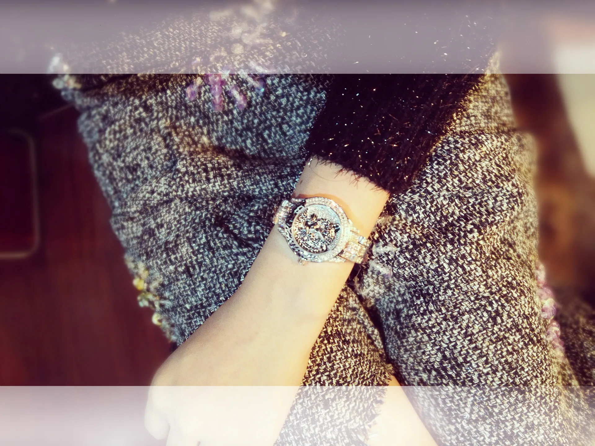 Для женщин часы дамы платье часы Montre Femme Сталь Леопардовый принт стразы браслет для наручных часов с тигром с украшением в виде кристаллов Часы relogio feminino