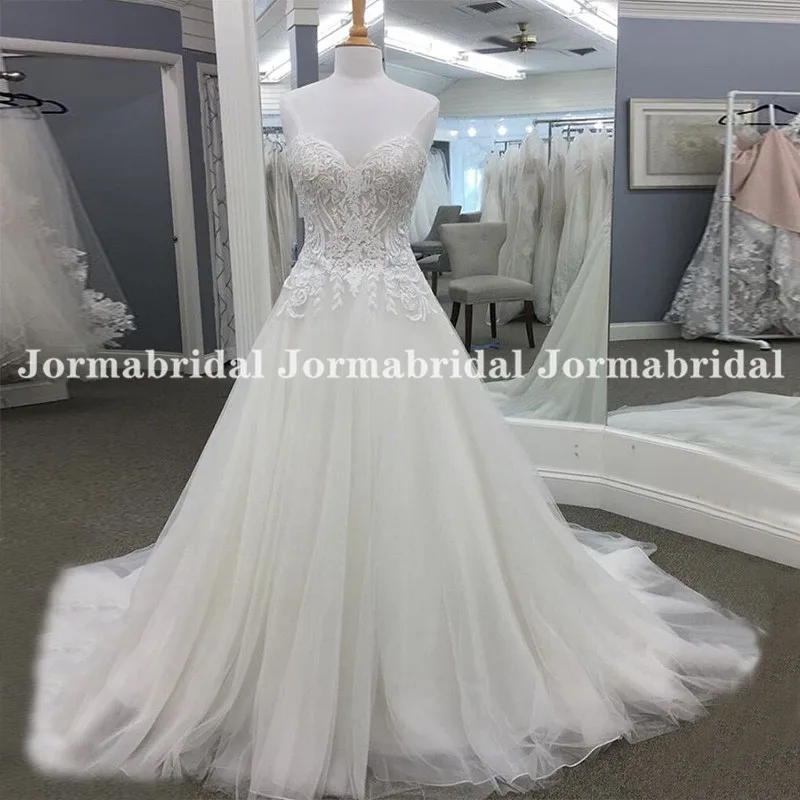 

New Arrival Princess Wedding Dress Sweetheart A-line White Ivory Tulle Bridal Dress Vintage Appliques robe de soire de mariage