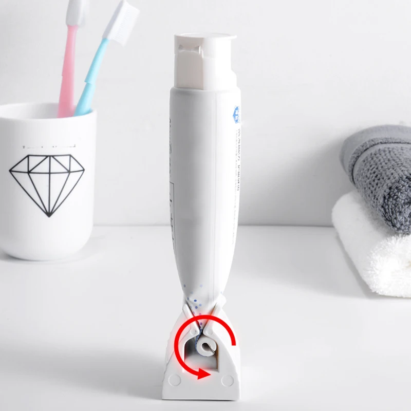 

Rolling Tube Toothpaste Squeezer Seat Holder Stand Multifunction Manual RotateToothpaste Dispenser Bathroom Accessories Sets