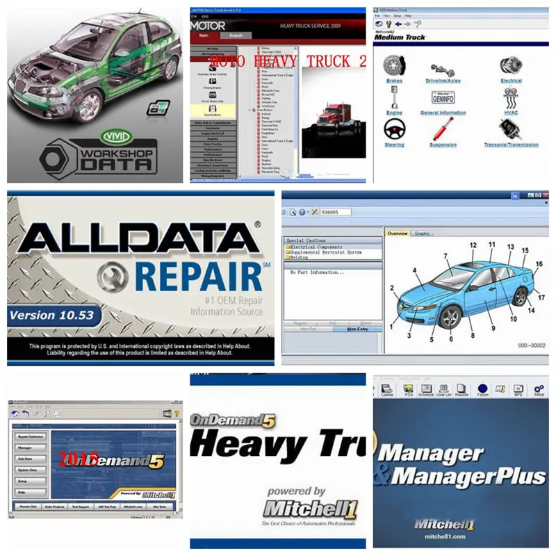2021 Top Selling Auto Repair Alldata Software V10.53+mit/chell od 5 software 2015 elsa 1tb hdd usb 3.0 hard disk all data | Автомобили и