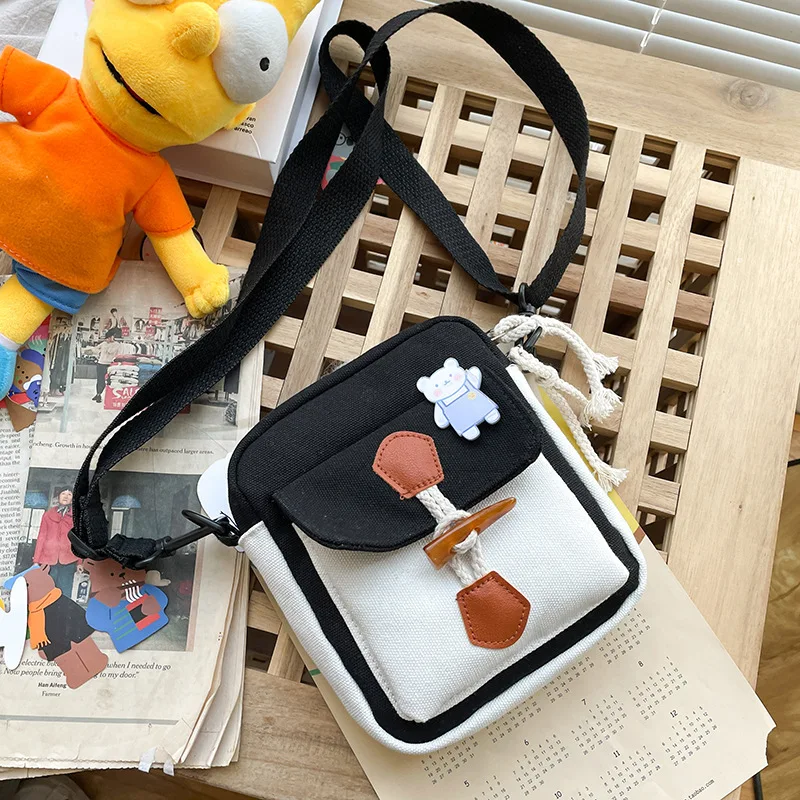 

Women Handbags Shoulder Bags For Girls 2021 Summer New Fashion Female Casual Canvas Crossbody Bags Cute Purses Messenger Bags