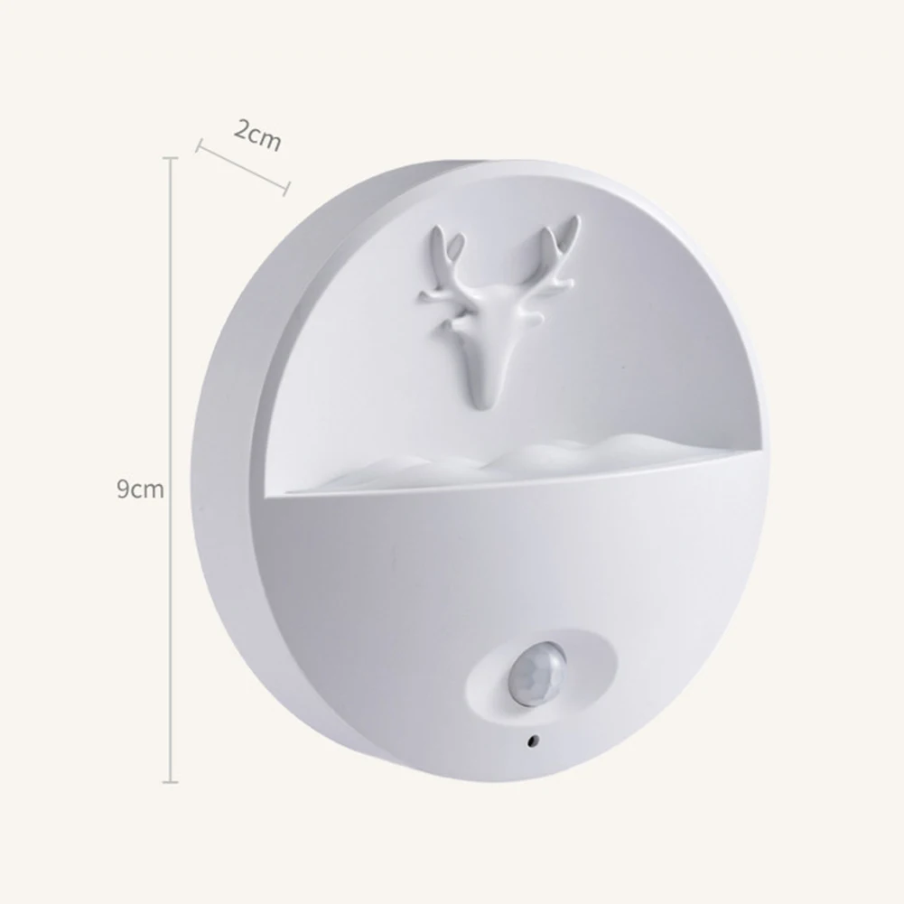 

New Snow Mountain Elk Night Lights LED Mini Creative Sensor Bedside Aromatherapy Lamp for Home Bedroom Decoration 2021