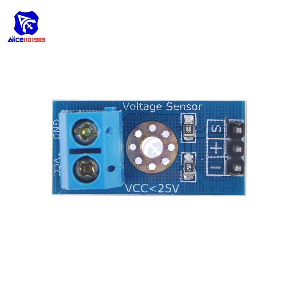 Diymore 5 шт./лот модуль датчика напряжения постоянного тока 0 ~ 25 в тестер для Arduino