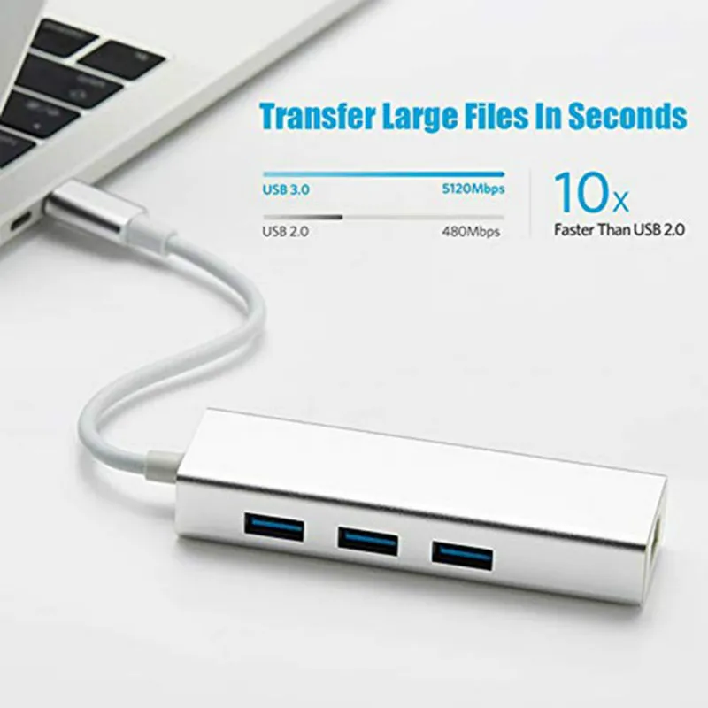 Адаптер Ethernet USB-C USB 3 0 C RJ45 сетевая карта 100 Мбит/с гигабитный Интернет для Macbook |
