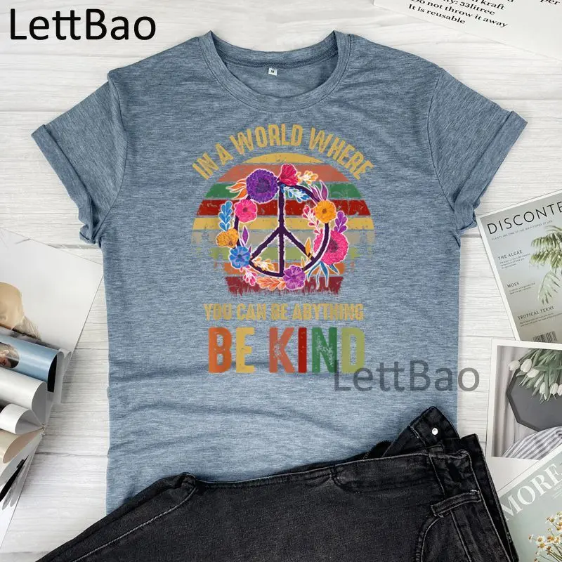 

Be Kind T-Shirt Women Clothing Streetwear T Shirts Women Causal Graphic Tee Harajuku Tops 90s Fashion Short Sleeve T-shirts