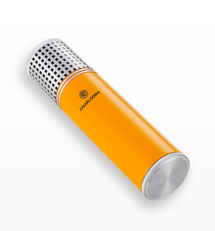 COHIBA, классические гаджеты, алюминиевый сплав, дорожная сигарная трубка, портативная банка, для улицы, для сигар, Humidor W, увлажнитель, гигрометр, флокирующая сумка