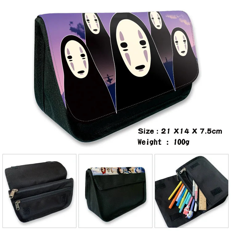 No Face Man Totoro Pencil Case Wallet Purse School Pen Zipper Bag Anime Cartoon Kids Gift | Канцтовары для офиса и дома