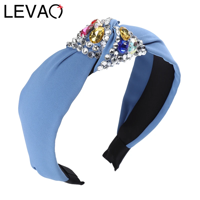 Повязка на голову LEVAO Стразы элегантная для женщин повязка ободок тюрбан