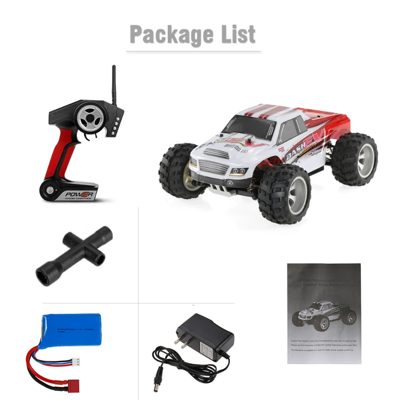 2 4G 1/18 WLtoys A979-B RC автомобиль 4WD 70 км/ч высокоскоростной Электрический