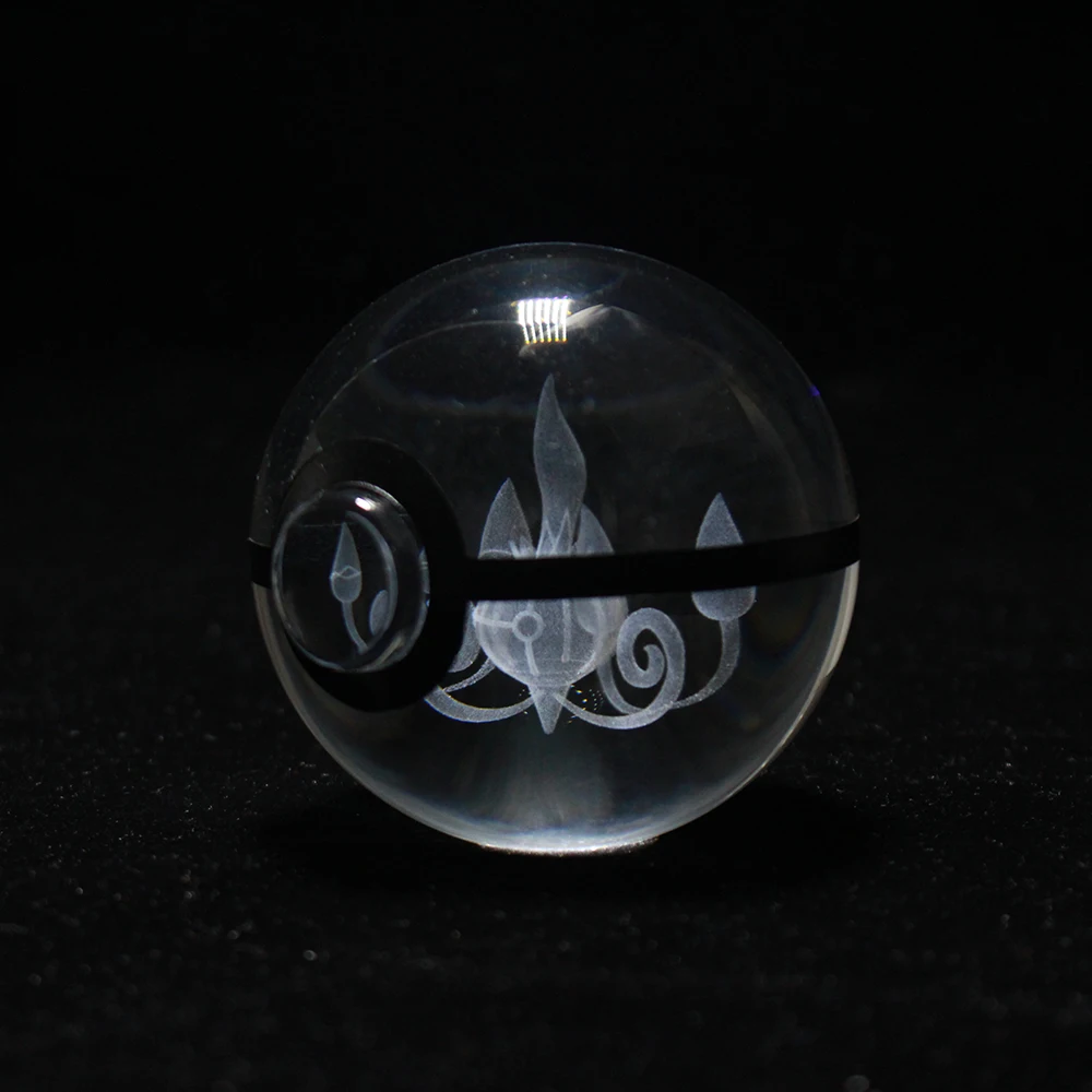 Дропшиппинг Chandelure Покемон дизайн светодиодный Кристалл 3D Pokeball шар Ночной светильник Настольная лампа