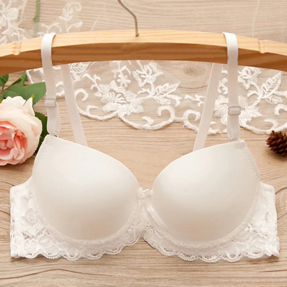 

Sexy Seamless Bra For Women Push-up Adjusatble Underwear Unwired Bralette White Lingerie Tops