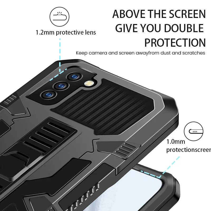 for samsung galaxy s21 s 21 fe case shockproof anti fall armor bracket cover for samsung s20 plus note 20 ultra s21ultra s21 free global shipping