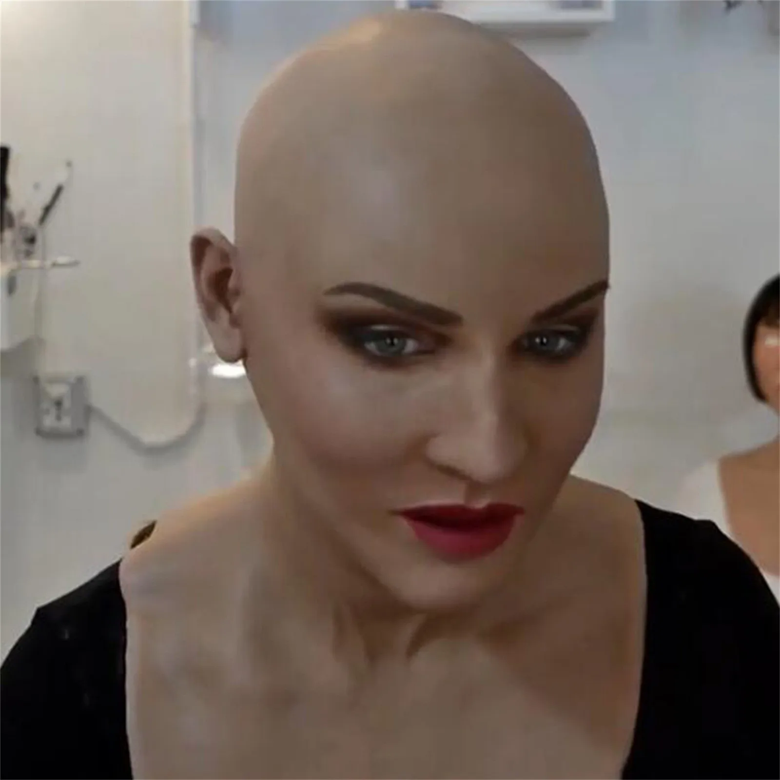 

Full Latex Mask For Halloween With Neck Full Head Creepy Wrinkle Face Mask Latex Mask Cosplay Party Props Mask For Face Women