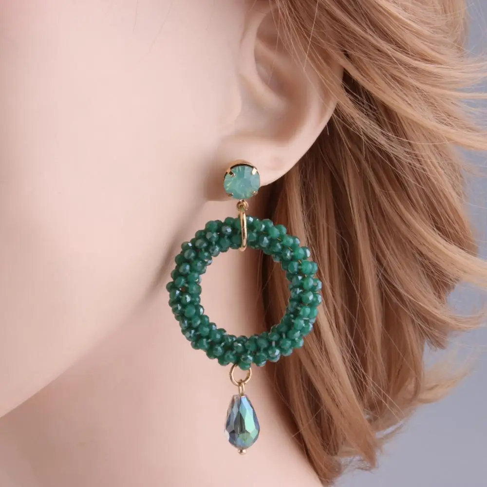 Висячие серьги с кристаллами для женщин модные Подвесные роскошные уживечерние