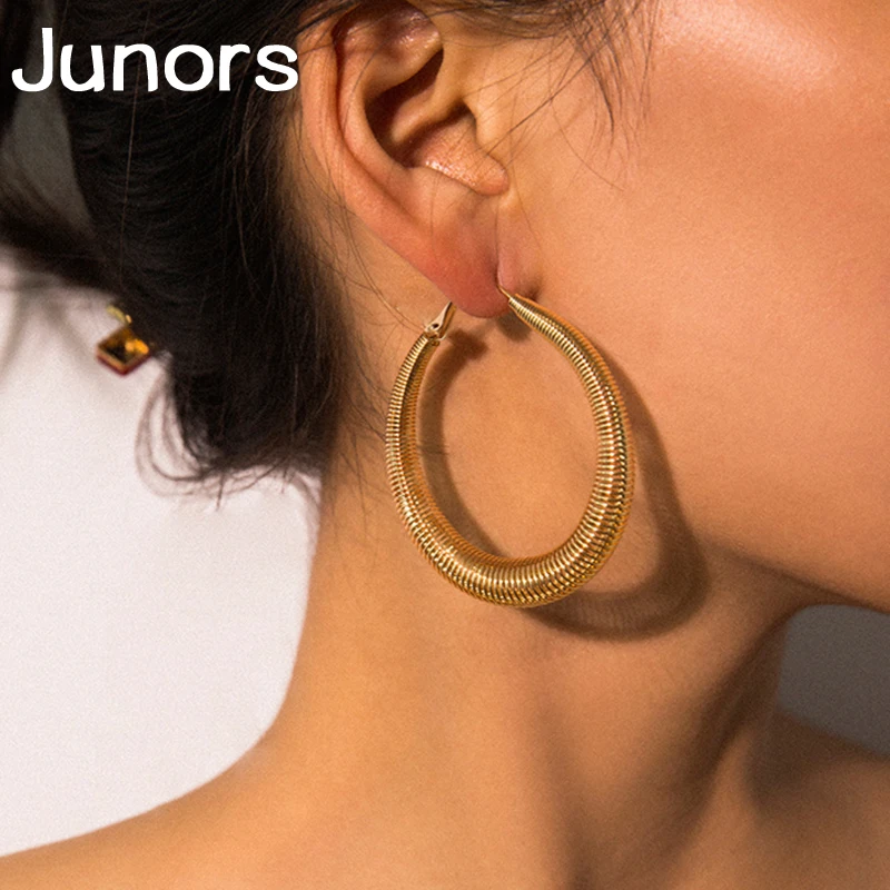 Золотые круглые серьги забавные для женщин винтажные преувеличенные Висячие