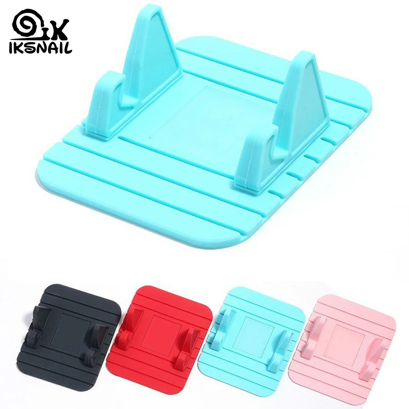 

IKSNAIL Car Mount Silicone Pad Non-slip GPS Stand Universal Mobile Phone Desktop Holder Cradle for xiaomi Samsung Tablet iPad