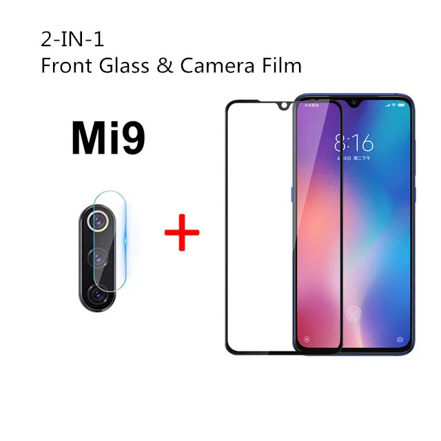 2 in 1 2-в-1 mi 9 se Стекло для Xiaomi mi 9 se костюма героев аниме «mi Экран Защитная пленка для Xiaomi mi cc9 CC9e Камера объектив Стекло - Цвет: 2 in 1