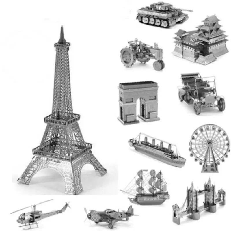 

Creative Gift Three-Dimensional Metal Model Puzzle DIY Leaning Tower Puzzle DIY Small Metal Puzzle