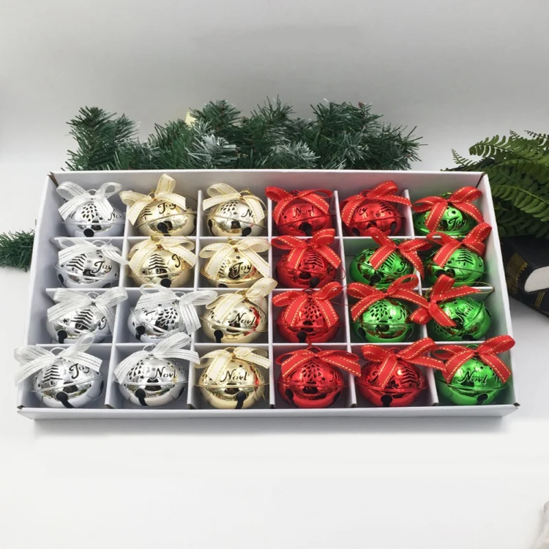 Счастливого Рождества кованого железа Jingle подвеска с бубенчиками рождественские колокольчики подвесные рождественские украшения