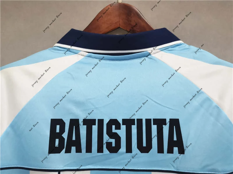 

BATISTUTA 2000 2001 home Retro soccer jersey classics football shirt camisa de time Tevez messi MARADONA Maillot de foot