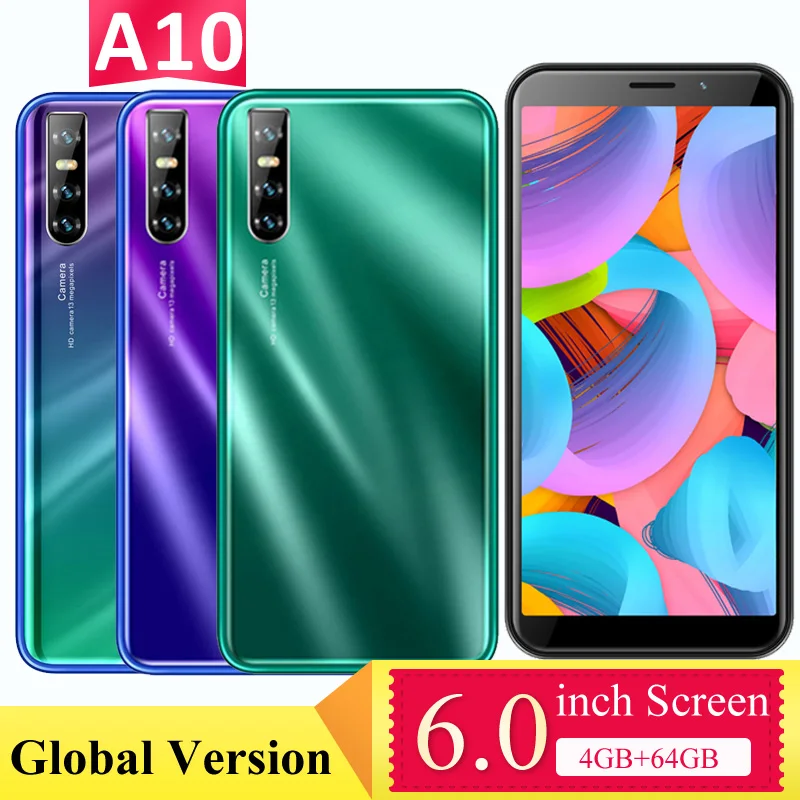 Смартфон A10 4 + 32/64 ГБ MTK6580 6 0 &quot 5 Мп 13 МП|Смартфоны| |