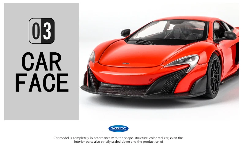 Welly 1:24 mlaren 675LT украшение автомобиля коллекция Подарочная игрушка Литье под давлением модель игрушка для мальчиков