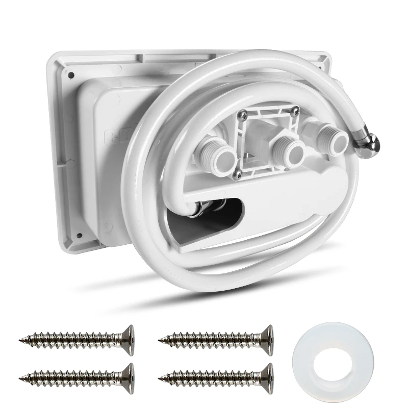 

White RV Exterior Shower Box Kit with Lock Boat Marine Camper Motorhome Caravan Accessories TYTXRV