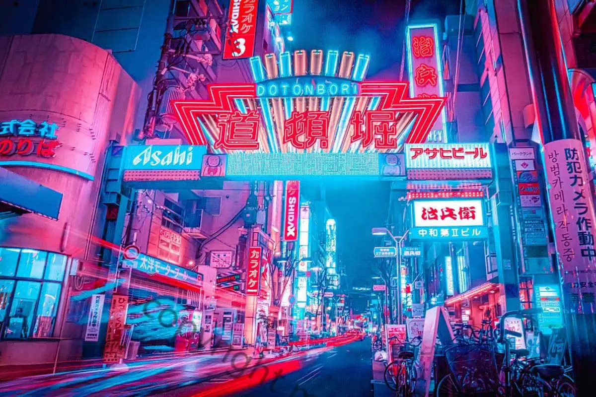 

Неоновая металлическая вывеска Dotonbori St, жестяные таблички, Настенный декор, украшение для комнаты, неоновая вывеска в стиле ретро для клуба, ...