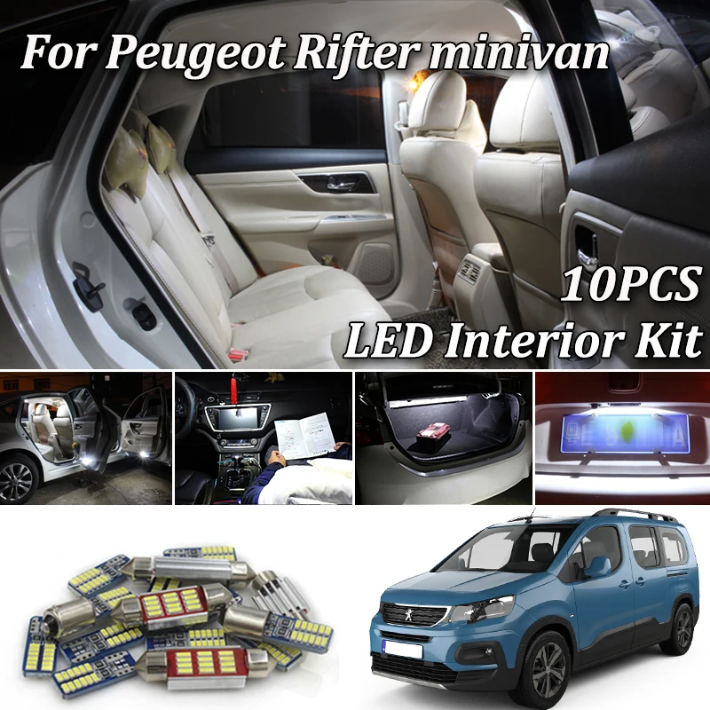

10 шт., подсветка для салона Peugeot 2018 2019
