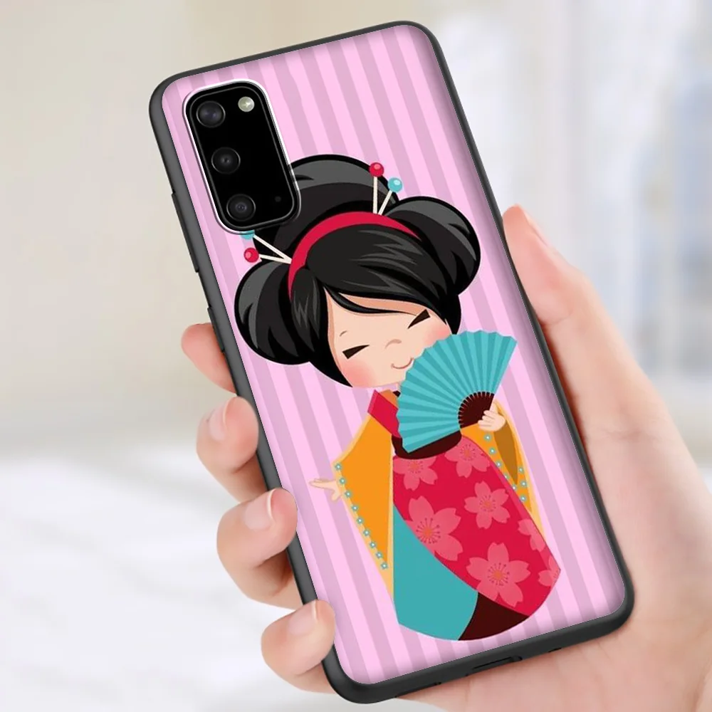 Lavaza kawaii Japanese Kokeshi doll Soft TPU Case for Samsung Note A3 A5 A6 A7 A8 A9 8 9 J6 A10s A20s A30s A40s A50s 10 A70 Plus | Мобильные