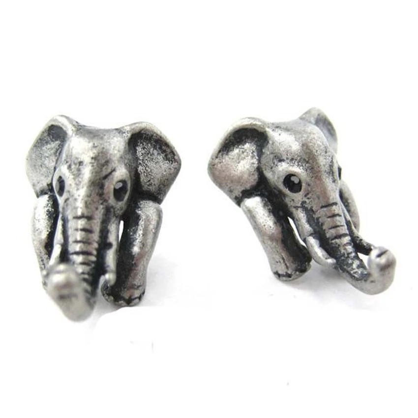 Kinitial уникальные 3D серьга слон реалистичные Мультяшные Животные медведь собака