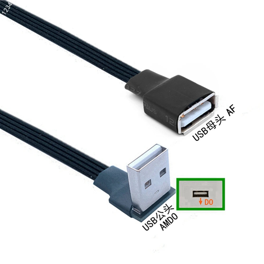 Удлинительный Кабель USB 2 0 A гнездовая панель крепление к мужчине справа слева