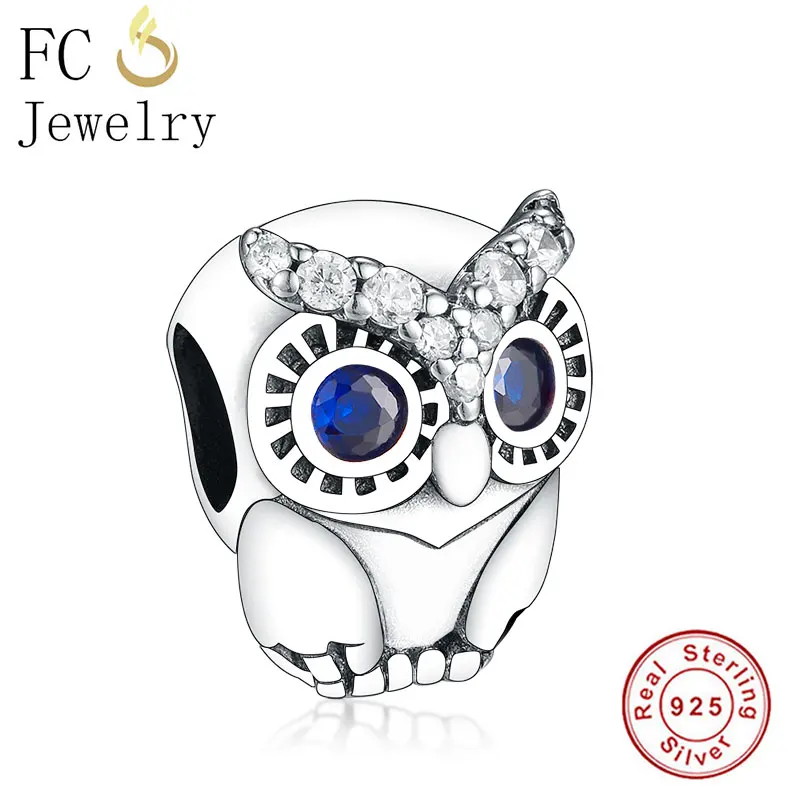 FC Jewelry Fit оригинальный брендовый браслет с подвесками из серебра 925 пробы голубым