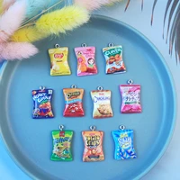 apeur 20pcspack cute potato chips resin charms casual snacks diy craft for earring key chains jewelry handmade 1727mm