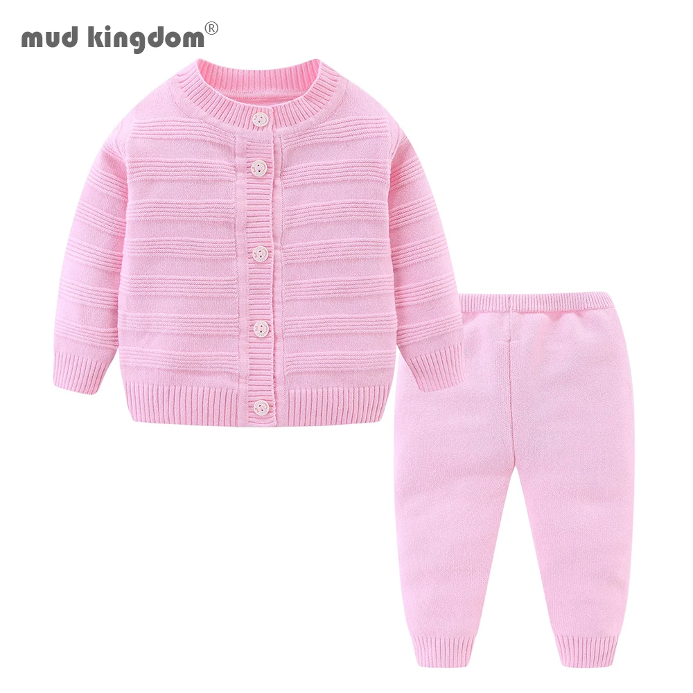 

Mudkingdom Toddler Girls Boys Suit Autumn Winter Children Clothing Knit Sweater Cardigan and Pant Set Baby Clothes Outfits