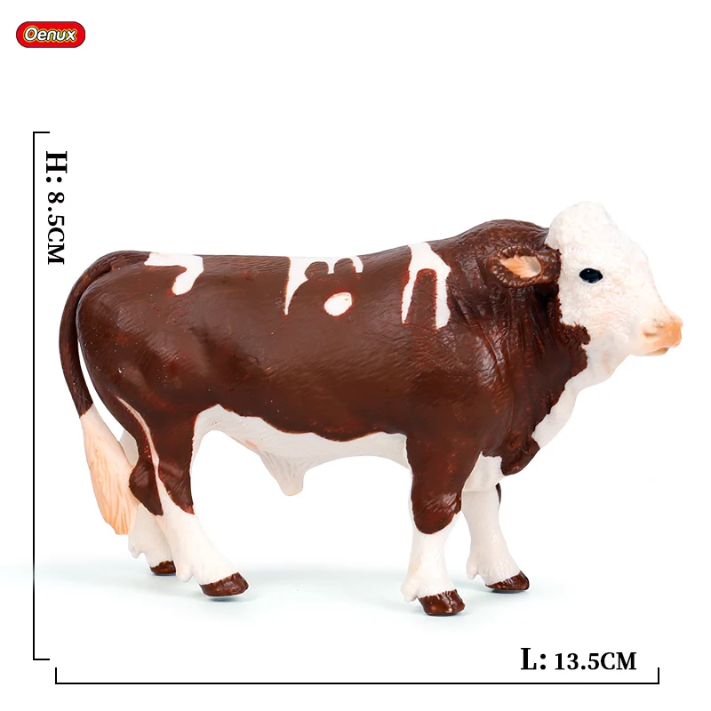 Oenux 4 шт. фермерские животные корова симуляция птицы ребенок Simmental крупный рогатый