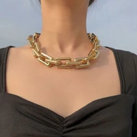 punk hip hop choker jewelry charm chunky chain fashion necklace statement