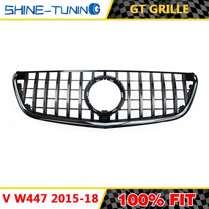 For V Class Grill W447 GT R Grille V250 AMG Line Racing Plastic grille SPORT luxury grill V220d 2015 18|Гоночные решетки| |
