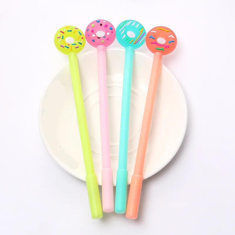 

4 шт./лот 0,38 мм гелевые ручки-пончики, прекрасная Ручка для детей, подарок, школьные принадлежности, канцелярские принадлежности, ручка