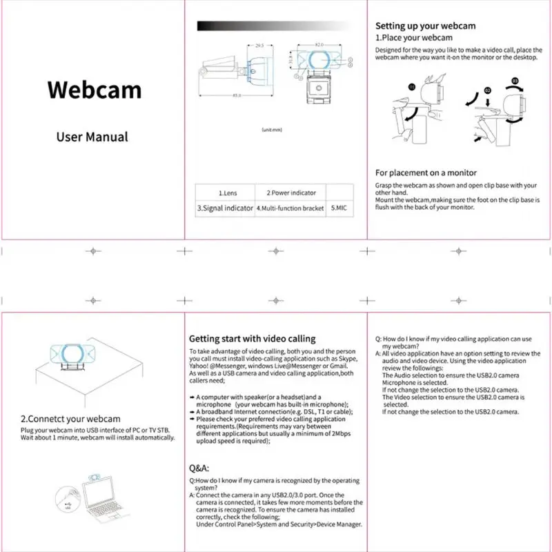 

1080p Webcam USB Camera Video Recording Web Camera with Microphone PC Computer