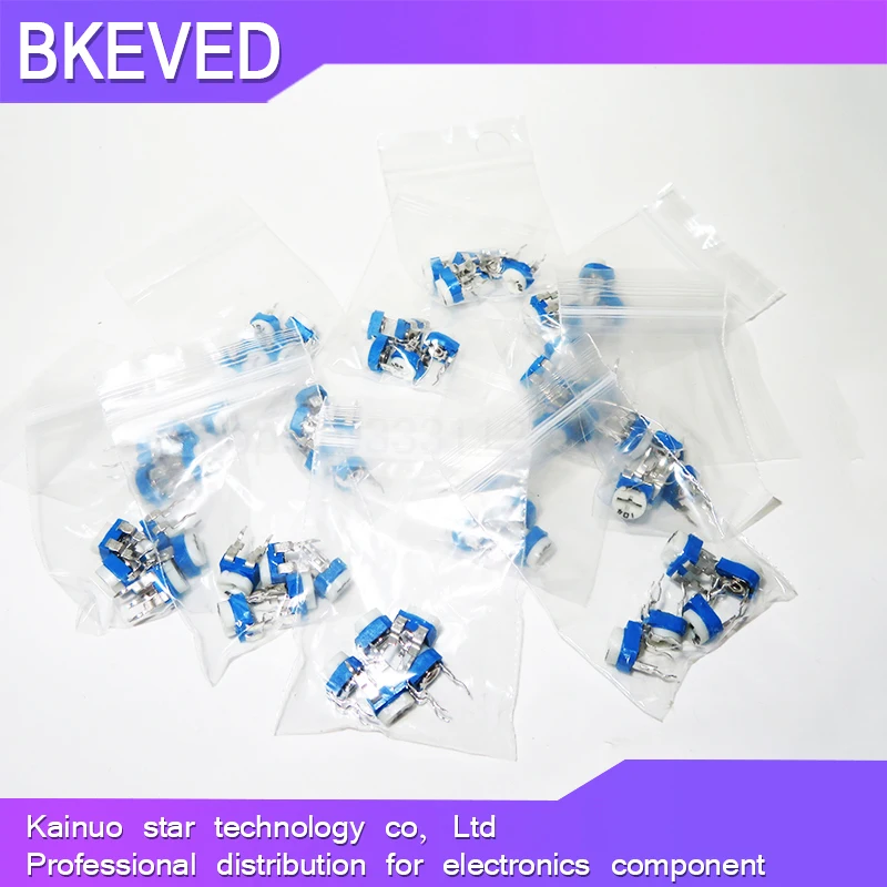 13 valuesX5pcs = 65 шт потенциометр для обрезки RM 065 100ohm 1Mohm RM065 регулируемые резисторы