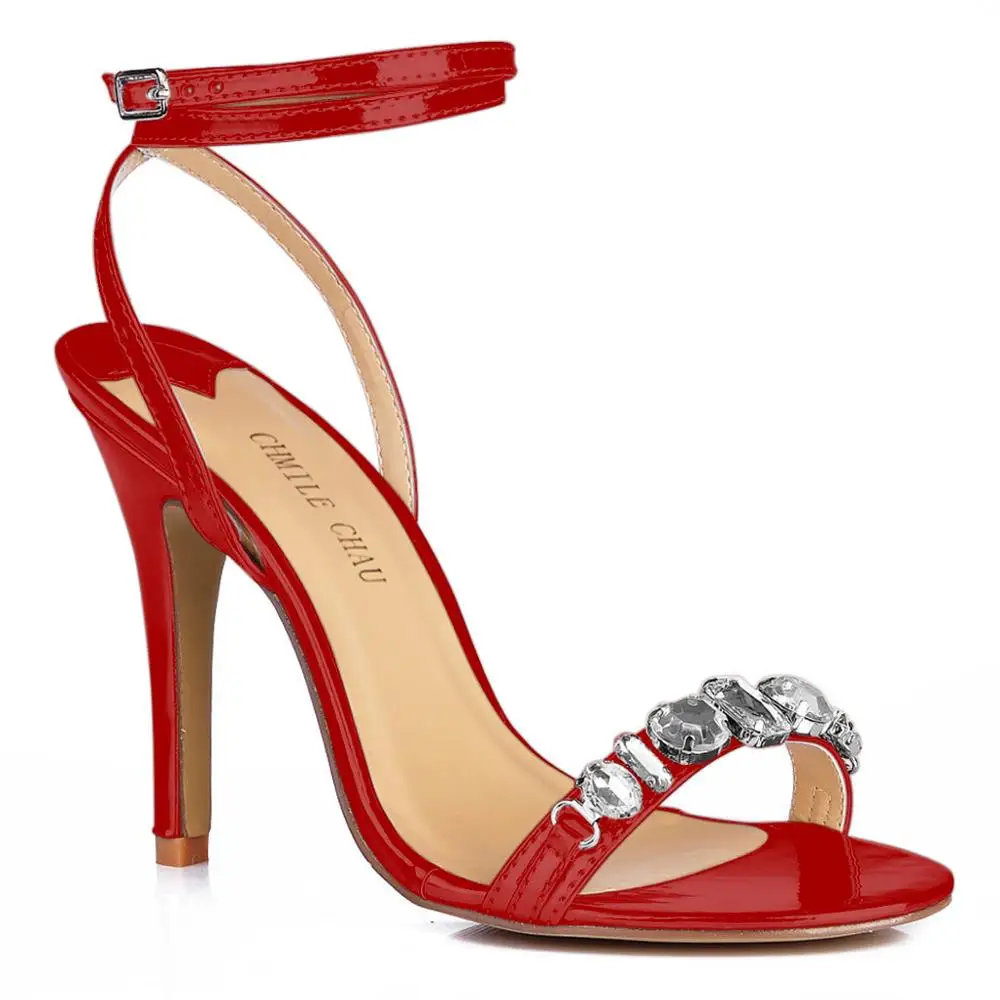 Пикантная Свадебная вечеринка Ремешок на щиколотке высоком каблуке Сандалии с