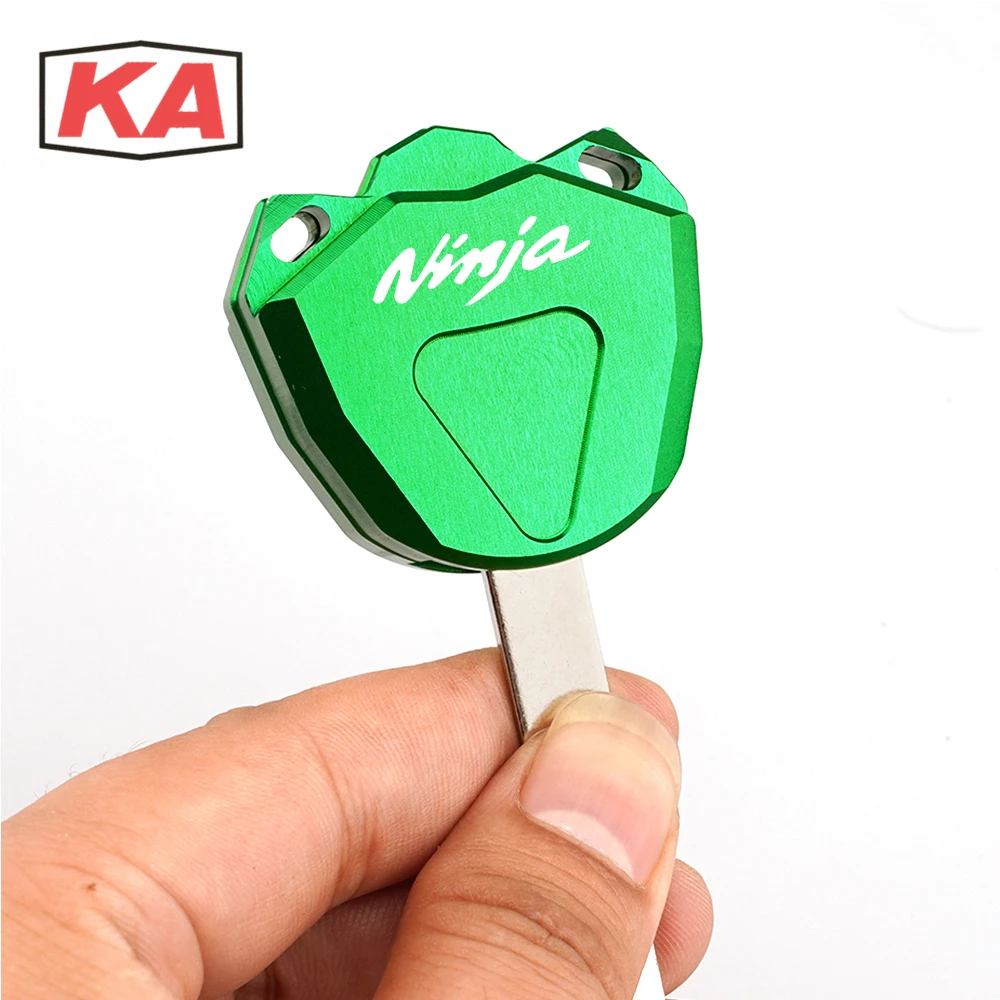 

Newest 2021 Motorcycle CNC Accessories Key Case Cover Shell (Key Without chip)For Kawasaki Ninja 250 400 650 2010-2019 2017 2018