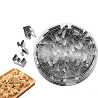 26 english letters set stainless steel cookie cutter mold fruit cut mold diy baking tools kitchen decorating biscuit bakeware