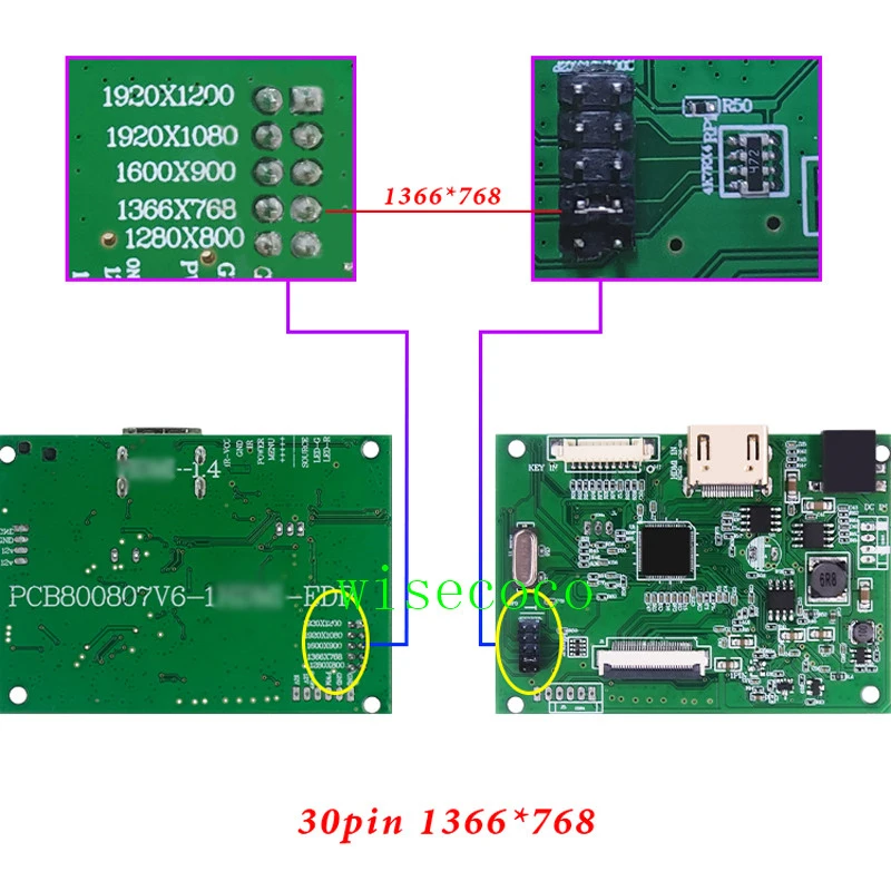 ЖК контроллер EDP 30 контактная плата универсальная поддержка 1280*800 1920*1200 1920*1080 1600*900