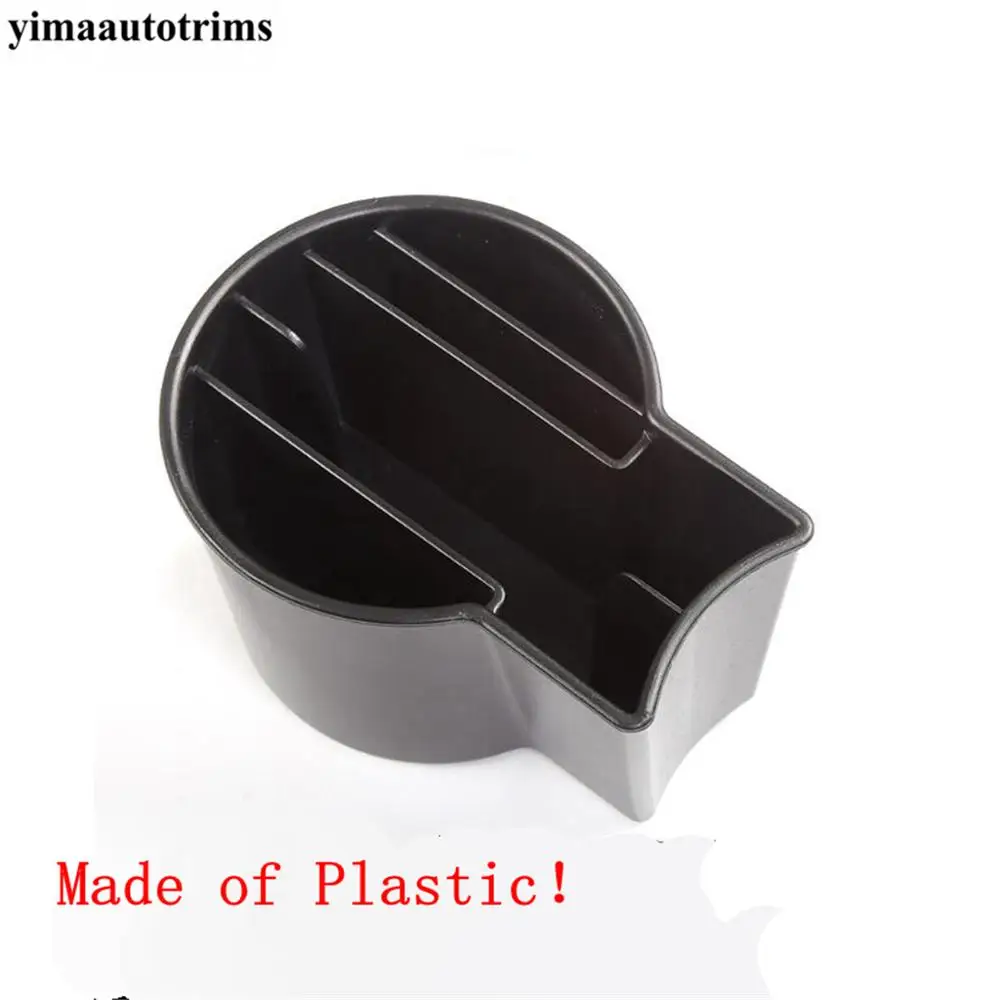 

Center Console Water Cup Holder Panel Storage Box Decorative Frame Cover Trim For Tesla Model 3 2018 2019 2020 Plastic Interior