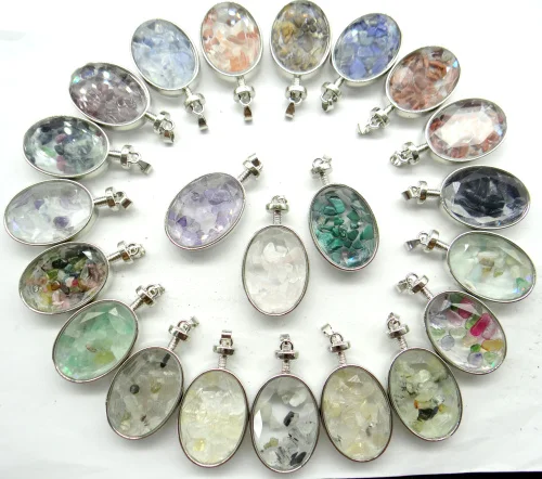 Ожерелье из натурального камня и стекла с бирюзой тигровый глаз неправильной