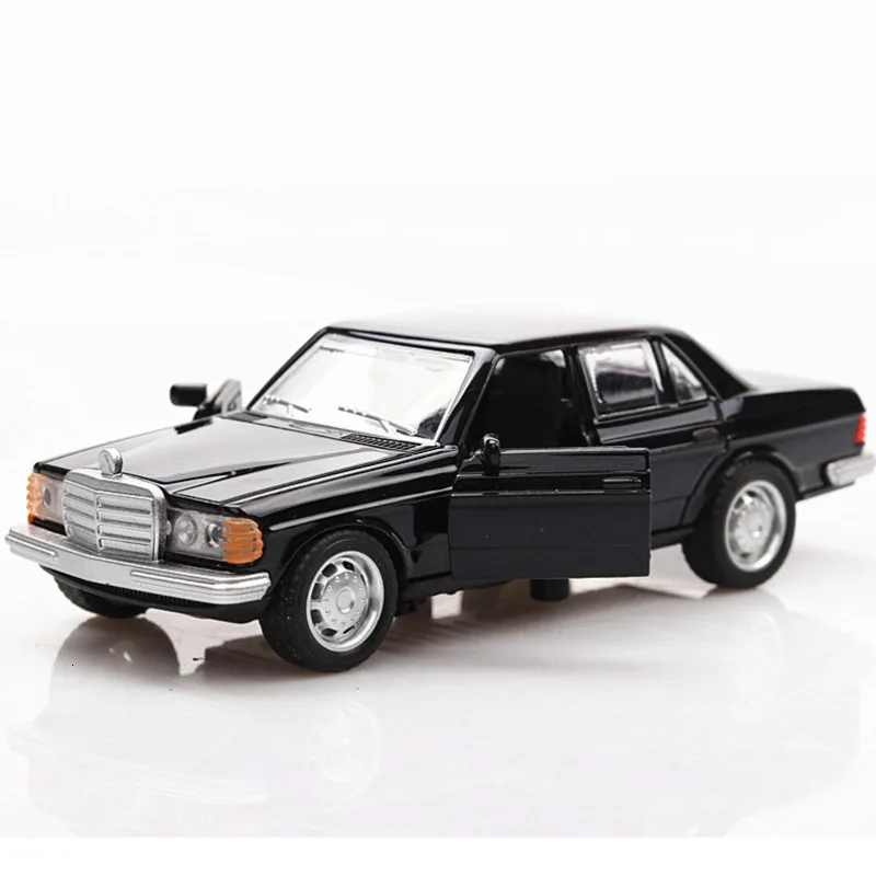 1/36 игрушка в коробке для детей Классическая голова тигра бен литые Автомобили Модель Mercedes E-class W123 двухдверная машина подарки для детей