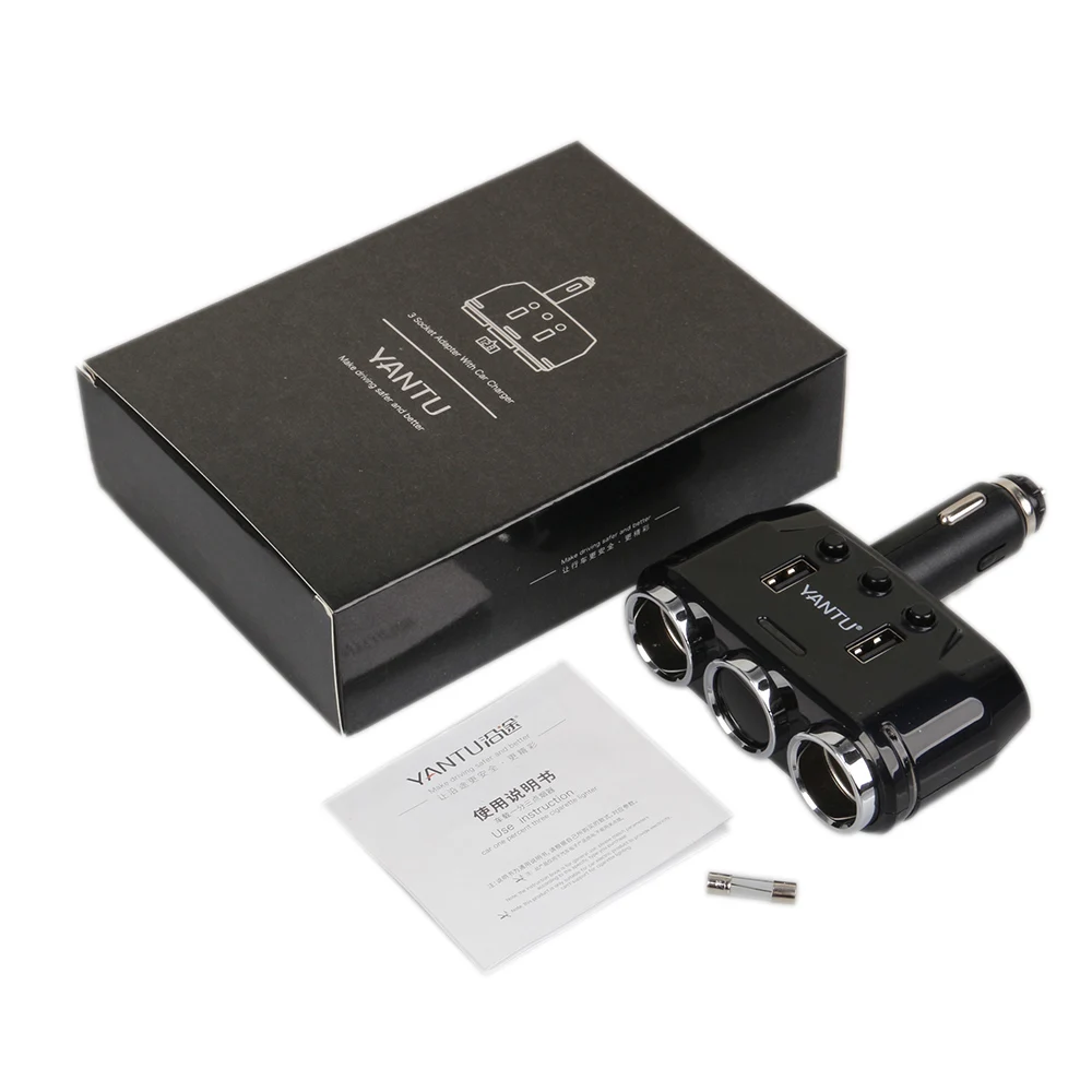 12 V-24 V розетка для автомобильного прикуривателя сплиттер светодиодный USB Зарядное устройство адаптер 3.1A 100W обнаружения для телефона MP3 DVR аксессуары